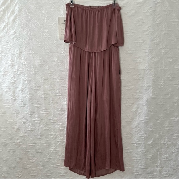 NWT Naked Zebra Jumpsuit Romper. Size Small.Cherry Taupe color - Picture 3 of 7